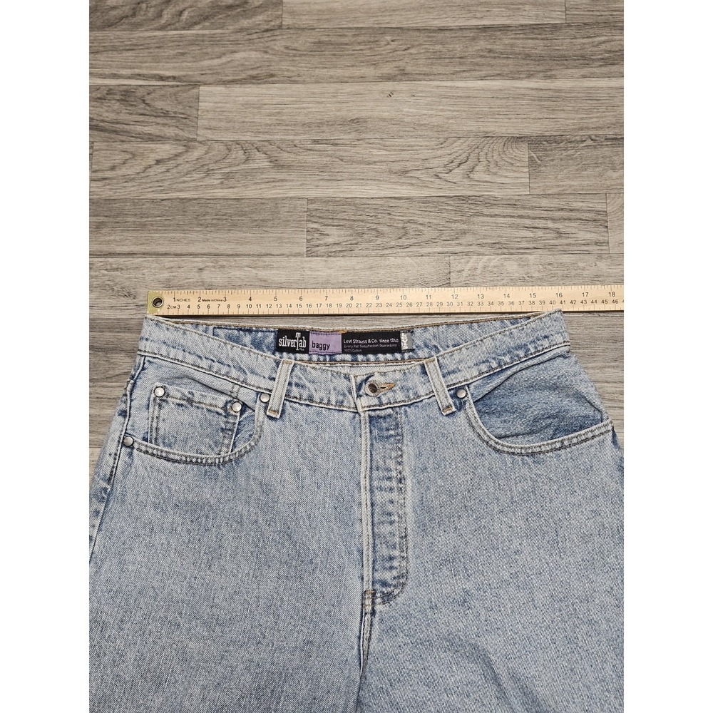 Vintage 90s Levi's Silvertab Baggy Purple Label Jeans Size 32X33 Grunge Skater - Picture 9 of 13